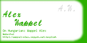 alex wappel business card
